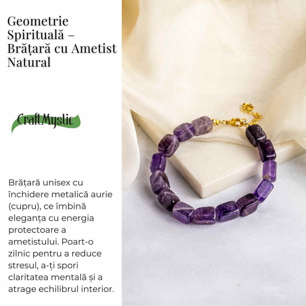 Geometrie Spirituala – Bratara cu Ametist Natural [3]