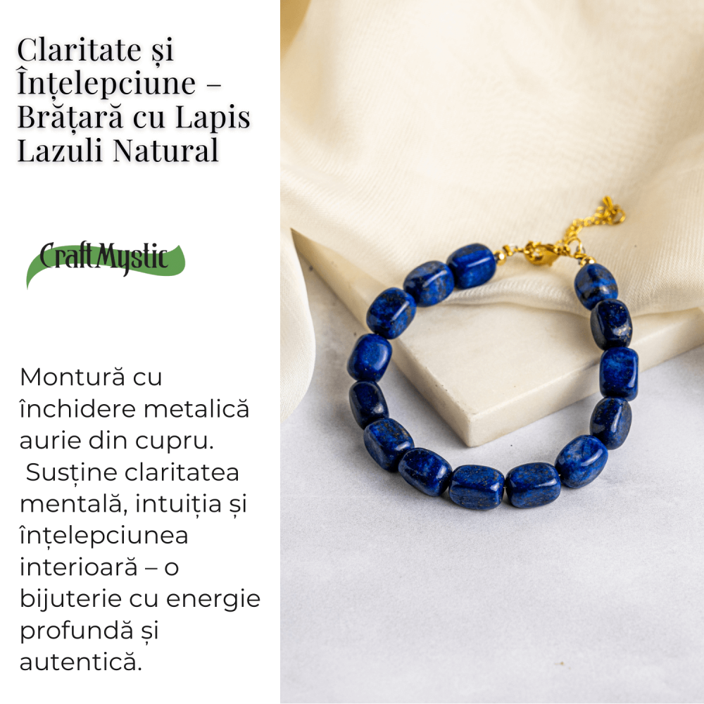 Claritate si Intelepciune – Bratara cu Lapis Lazuli Natural [3]