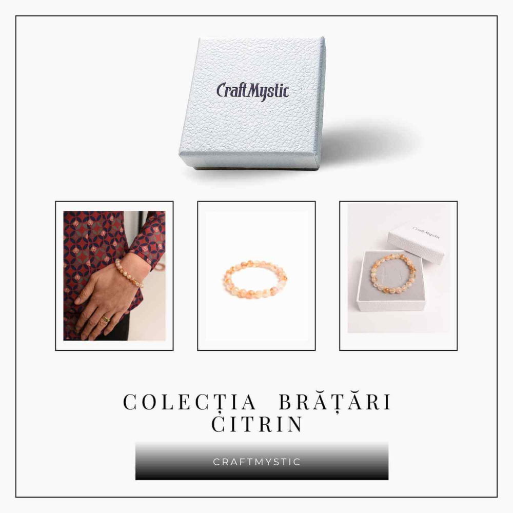 Bratara Elastica Radianta cu Citrin Fatetat 8mm – Energie si Prosperitate [6]