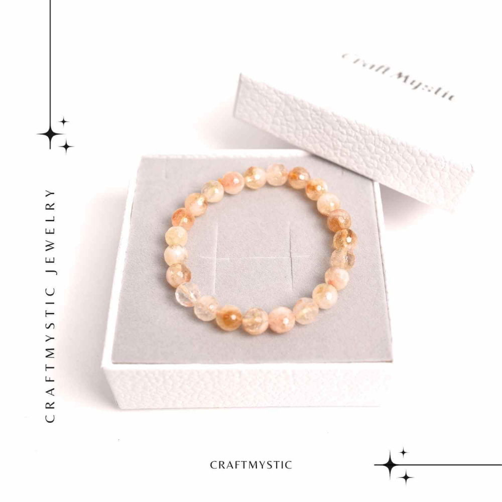 Bratara Elastica Radianta cu Citrin Fatetat 8mm – Energie si Prosperitate [7]