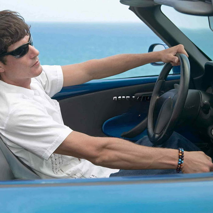 Bratara energetica cu tripla protectie, realizata din pietre semipretioase Obsidian, Ochi de tigru galben si Ochi de tigru albastru de 8 mm – bratara pentru noroc, protectie, stare de bine [6]