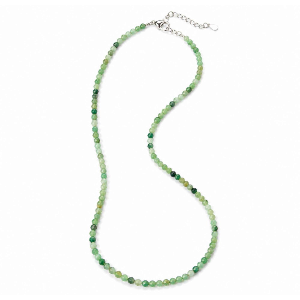 Colier Fin la Baza Gatului Tip Choker cu Smarald Fatetat 3 mm – Prosperitate si Eleganta Naturala [1]