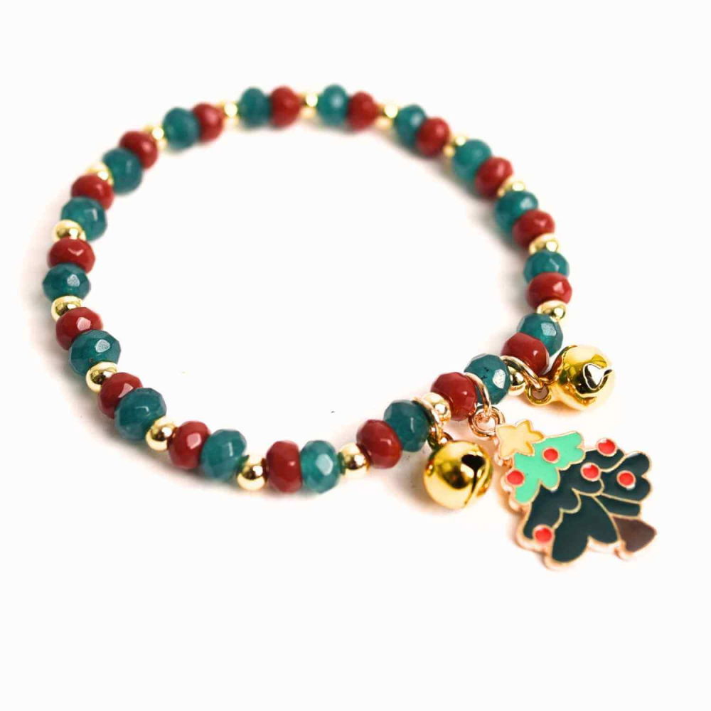 Bratara Jasp Rosu, Verde cu Bradut si Clopotei – Protectie si Echilibru [1]