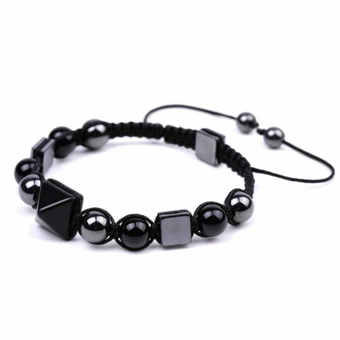 Bratara deosebita cu ametist natural 8mm - Elastica ajustabila cu pietre semipretioase violete [1]