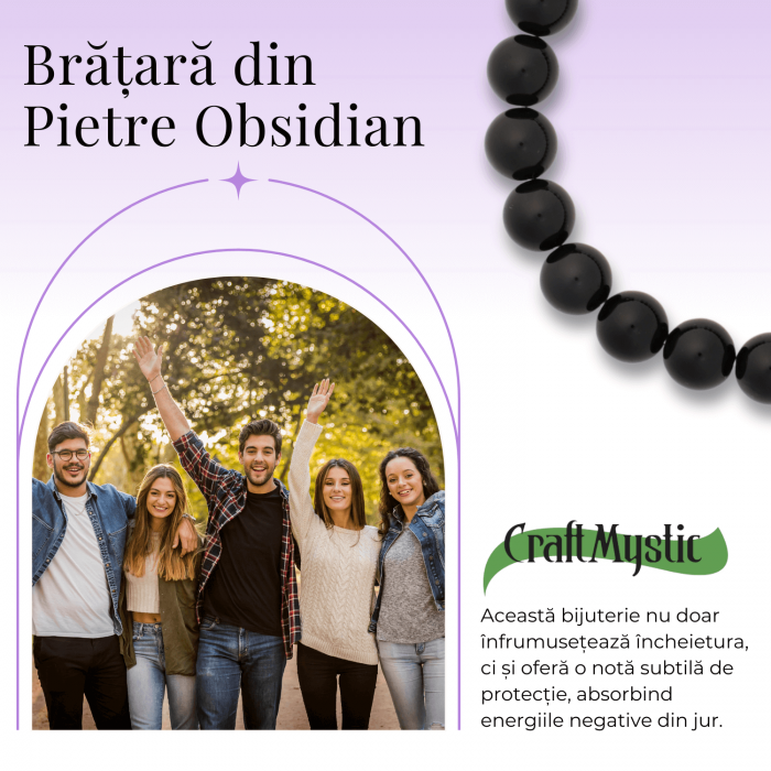  Bratara pentru Zodii cu Margele de Obsidian, Pandantiv Mana Fatimei si Ochiul "Rau" [77]