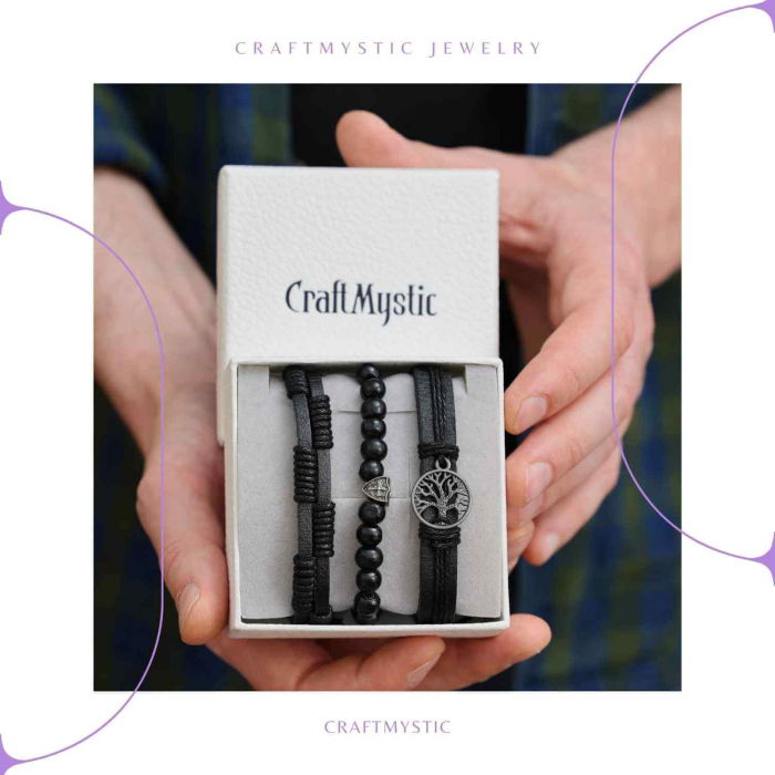 Set 3 Brățări Inedite cu Arborele Vieții si piele sintetica – Stil și Protecție pentru Orice Ocazie [5]