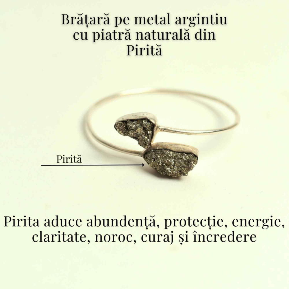 Bratara pirita cu metal – Noroc si protectie zilnica [3]