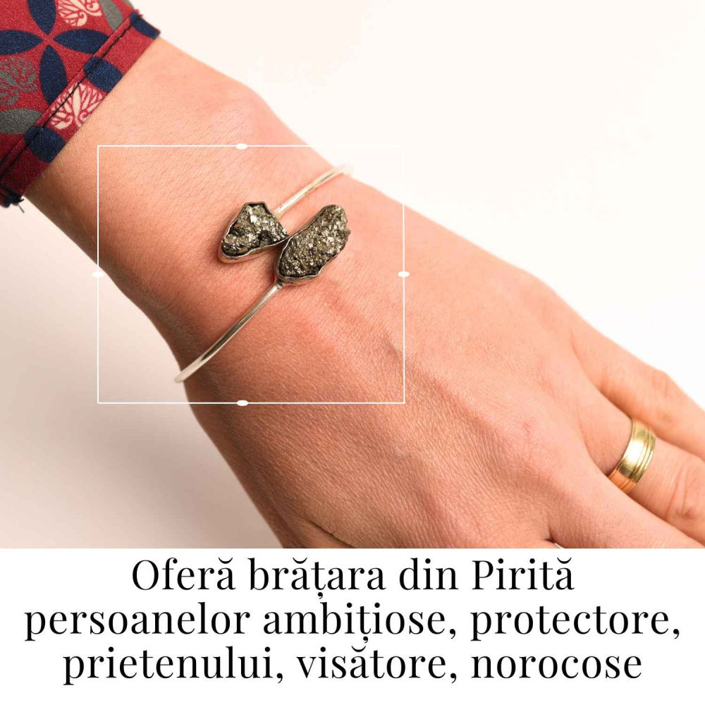 Bratara pirita cu metal – Noroc si protectie zilnica [2]