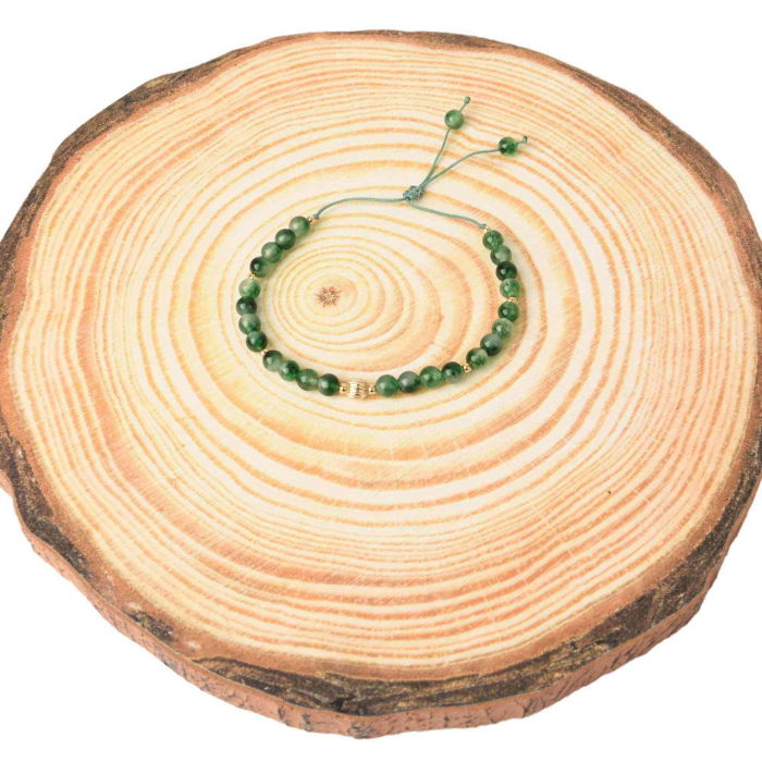 Bratara reglabila cu mini margele piatra semipretioasa naturala Calcedonia [4]