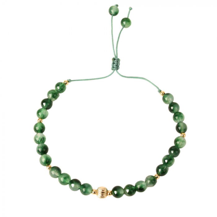 Bratara reglabila cu mini margele piatra semipretioasa naturala Calcedonia [1]