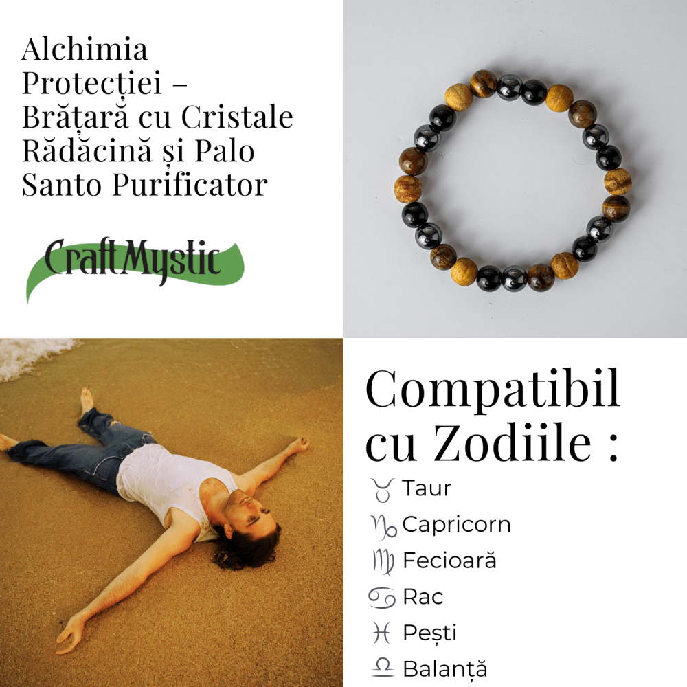 Alchimia Protectiei – Bratara cu Cristale Radacina si Palo Santo Purificator [5]