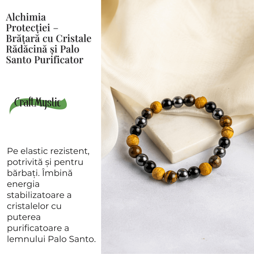 Alchimia Protectiei – Bratara cu Cristale Radacina si Palo Santo Purificator [3]