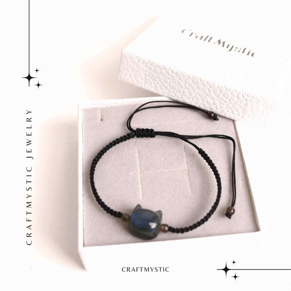 Bratara ajustabila Labradorit pisicuta - protectie si intuitie [6]