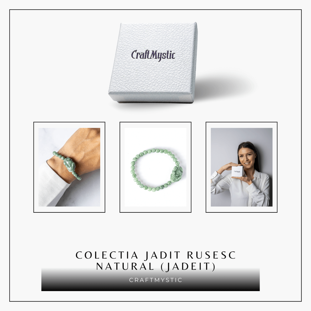 Bratara din Jadit Rusesc Natural cu Pixiu – Protectie si Abundenta [8]