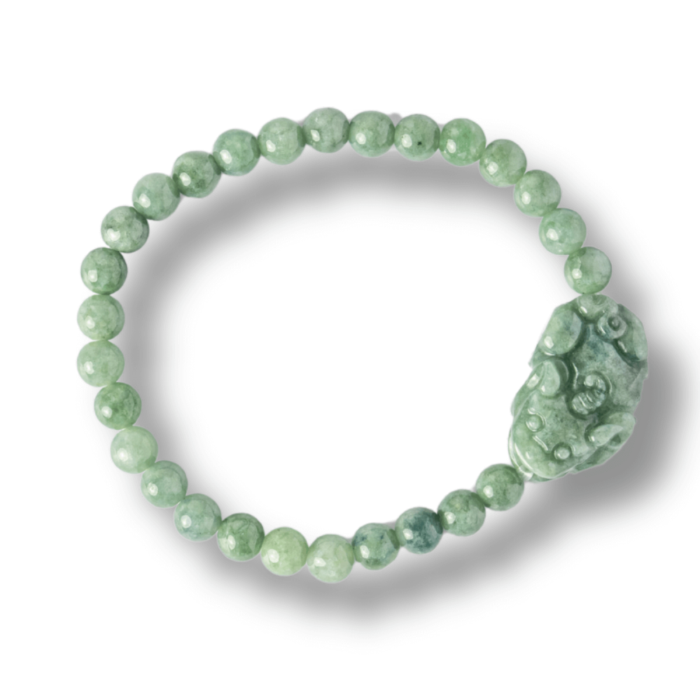 Bratara din Jadit Rusesc Natural cu Pixiu – Protectie si Abundenta [9]