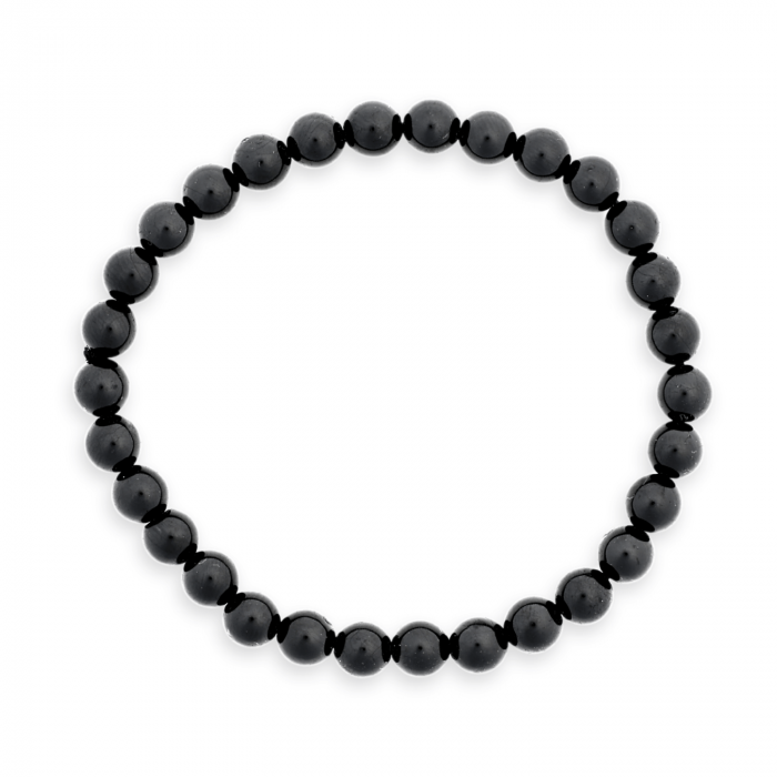 Bratara Elastica cu Margele de Turmalina Neagra de 6mm – Talisman Protector si Stilat [1]