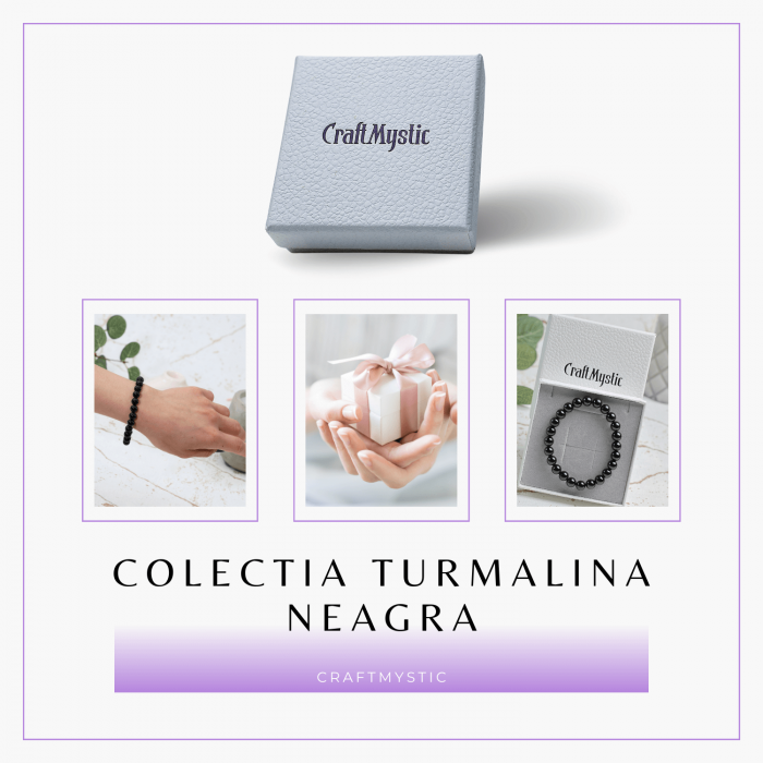 Bratara Elastica cu Margele de Turmalina Neagra de 8mm – Protectie si Echilibru [8]