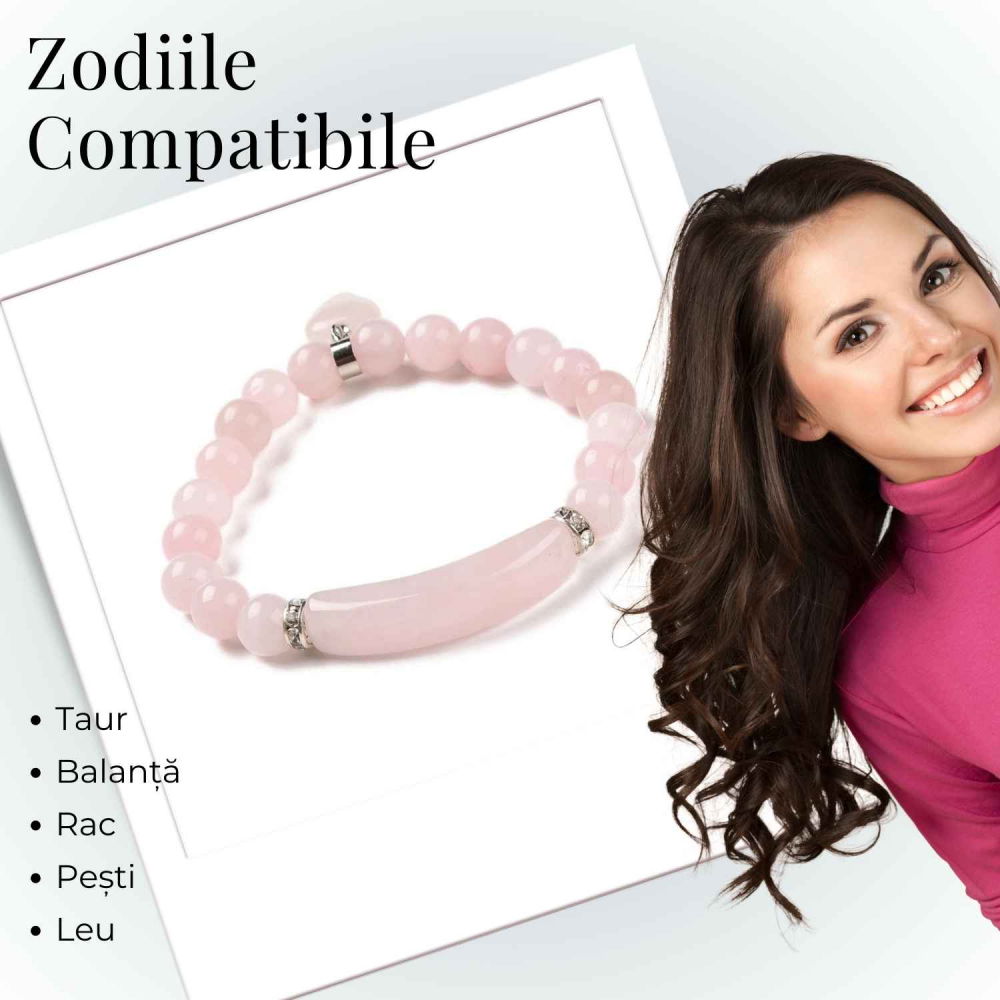 Bratara Zen Cuart Roz 8mm – Iubire si Vindecare Emotionala [6]
