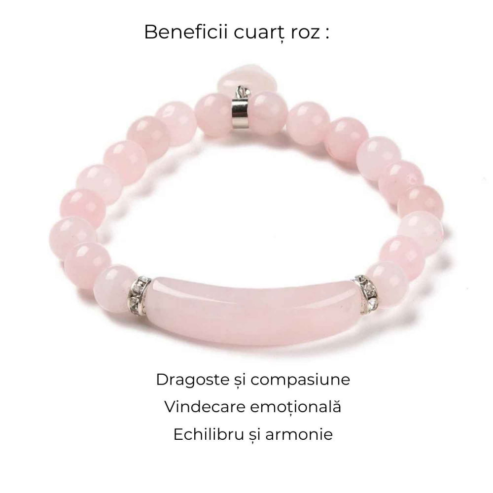 Bratara Zen Cuart Roz 8mm – Iubire si Vindecare Emotionala [5]