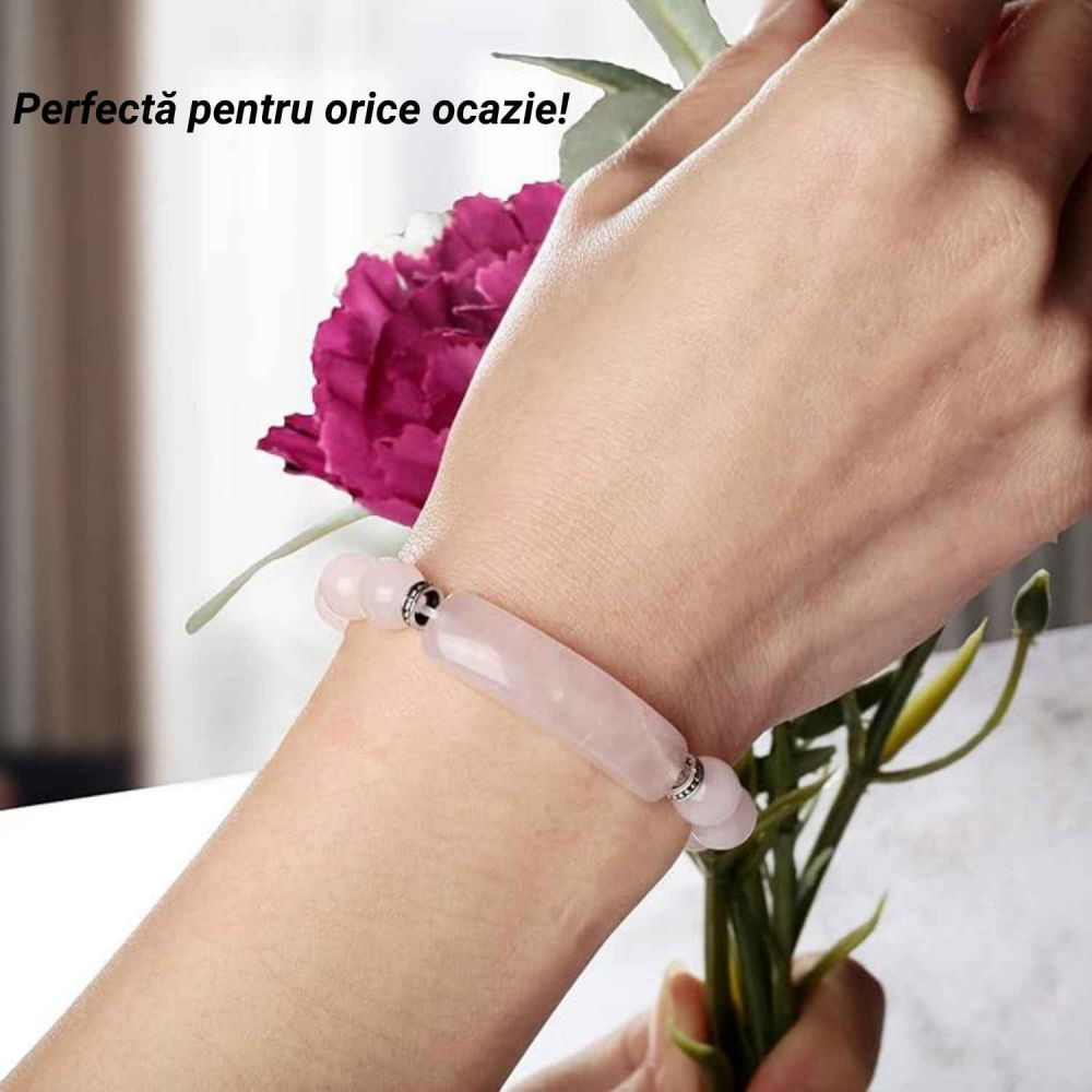 Bratara Zen Cuart Roz 8mm – Iubire si Vindecare Emotionala [2]