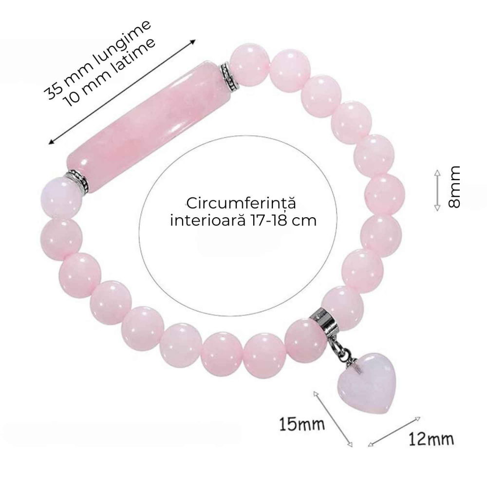 Bratara Zen Cuart Roz 8mm – Iubire si Vindecare Emotionala [3]