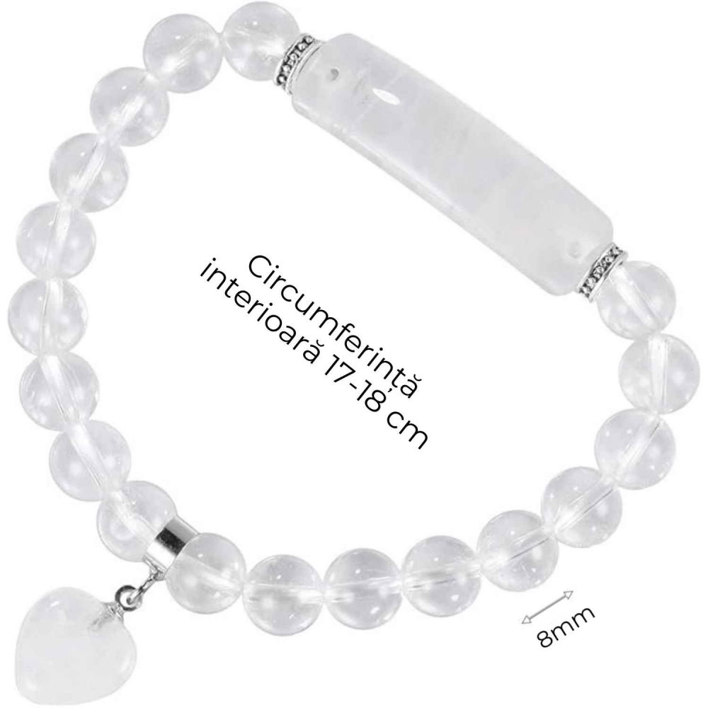 Bratara Zen Cuart Transparent 8mm – Claritate si Energii Pozitive [3]