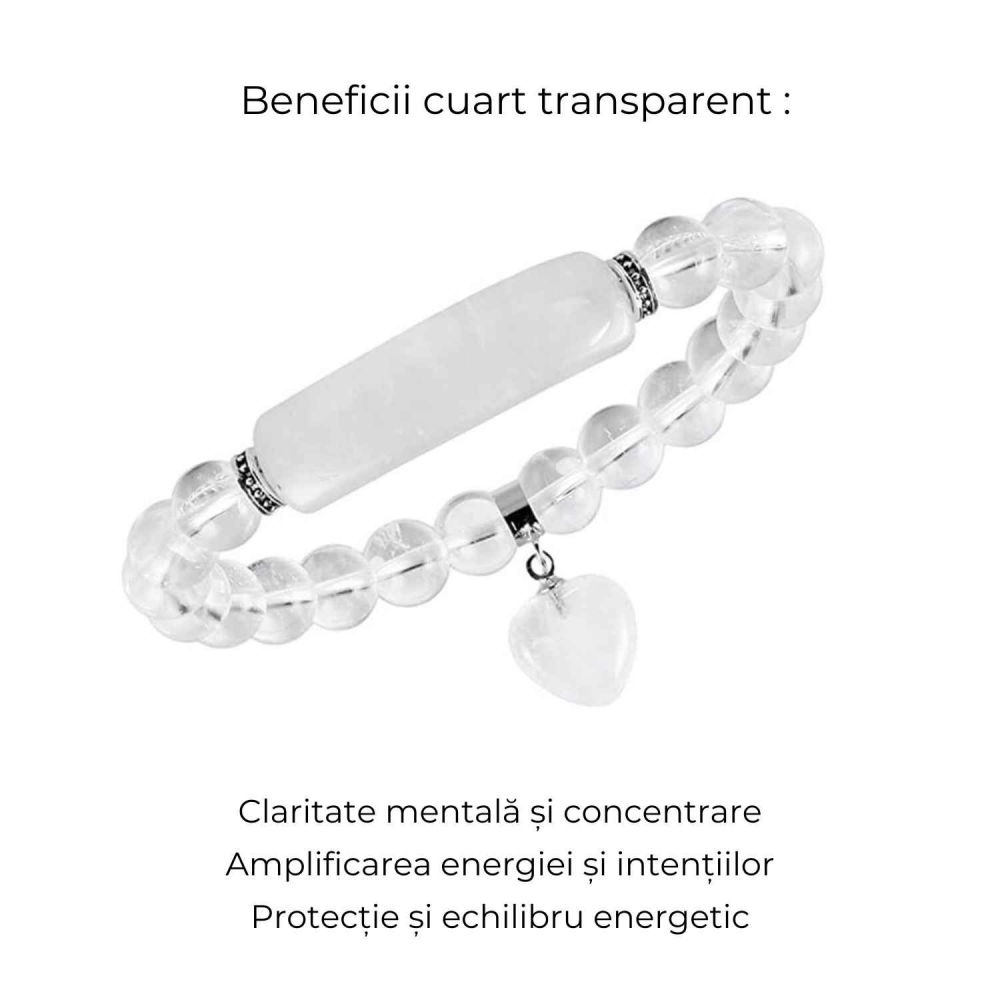 Bratara Zen Cuart Transparent 8mm – Claritate si Energii Pozitive [6]
