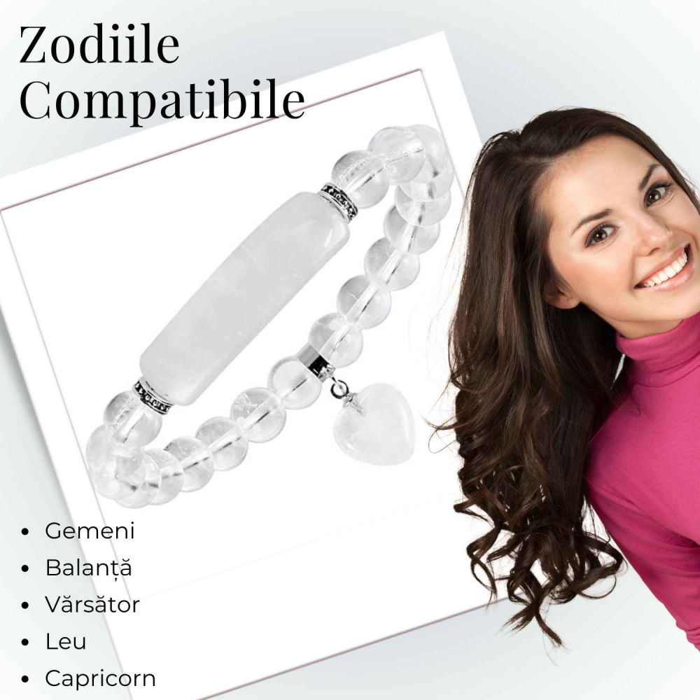 Bratara Zen Cuart Transparent 8mm – Claritate si Energii Pozitive [5]