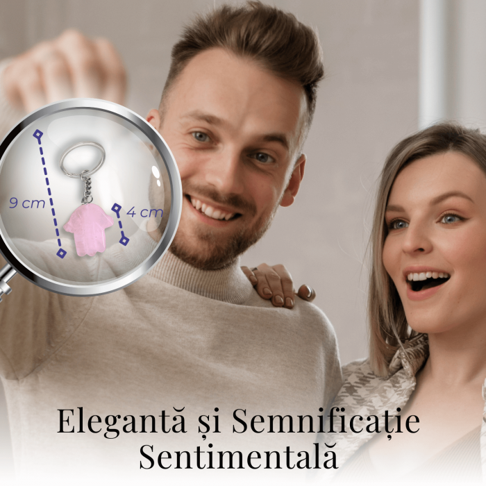 Breloc cu Mana Fatimei din Ochi de Tigru - Protectie, Noroc si Energie Pozitiva [11]