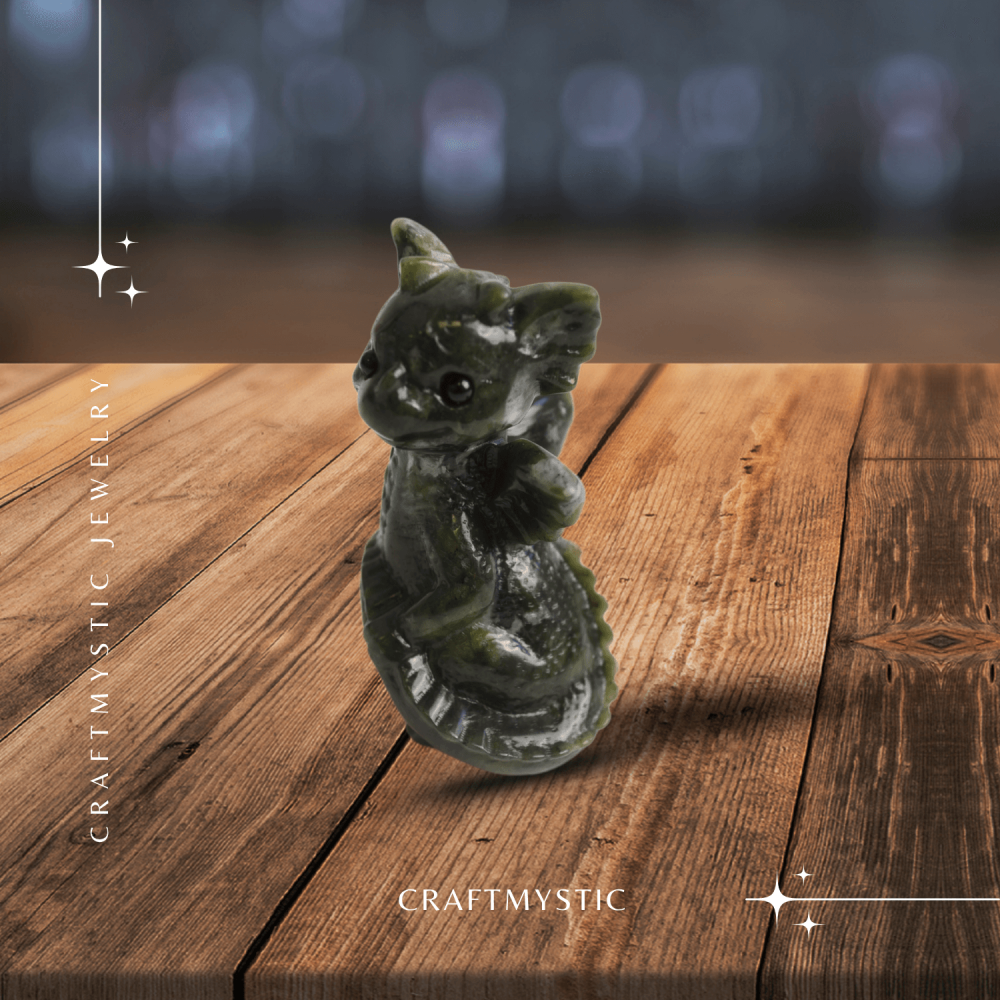 Gardianul bland al norocului – Dragon din Jad de Sud pentru Abundenta si Echilibru 7.5 cm inaltime [8]