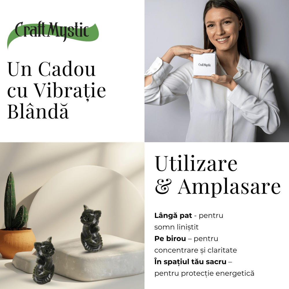 Gardianul bland al norocului – Dragon din Jad de Sud pentru Abundenta si Echilibru 7.5 cm inaltime [4]