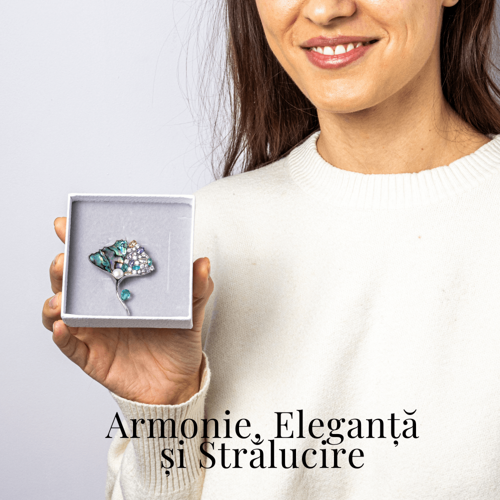 Brosa Scoica Abalone cu Perla Naturala - Eleganta si Protectie Energetica [2]