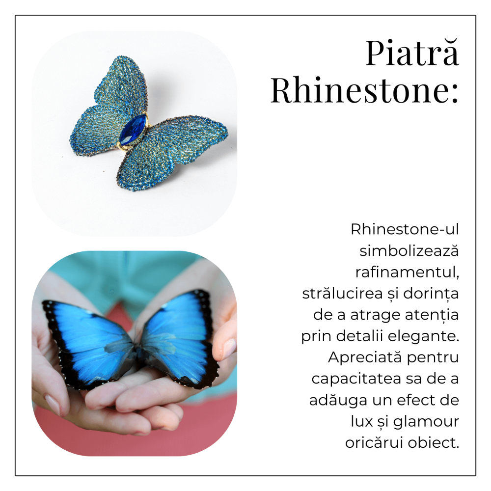 Brosa Fluturas cu Pietre Rhinestone - Eleganta si Magie [5]