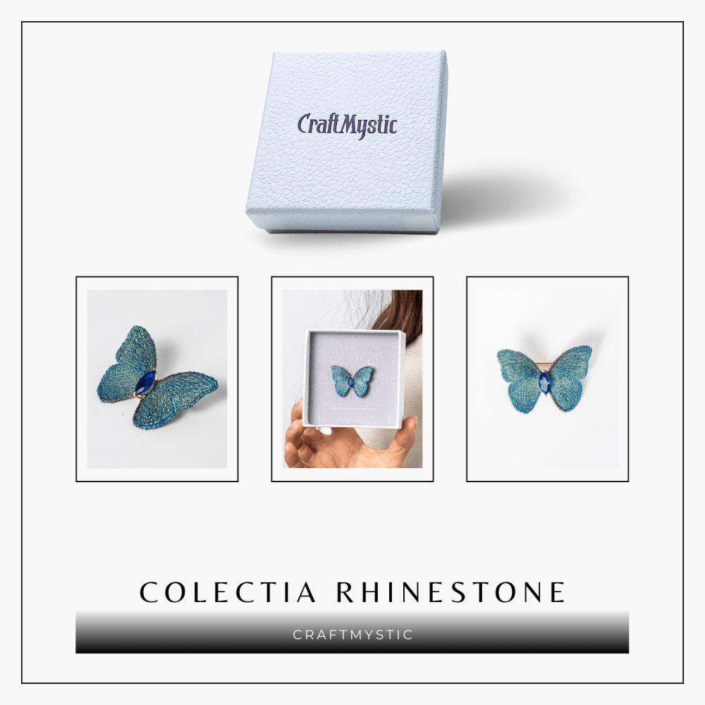 Brosa Fluturas cu Pietre Rhinestone - Eleganta si Magie [9]