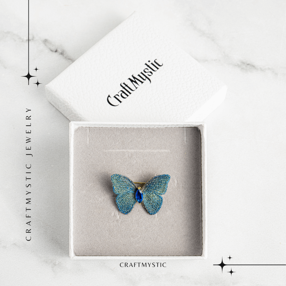 Brosa Fluturas cu Pietre Rhinestone - Eleganta si Magie [8]