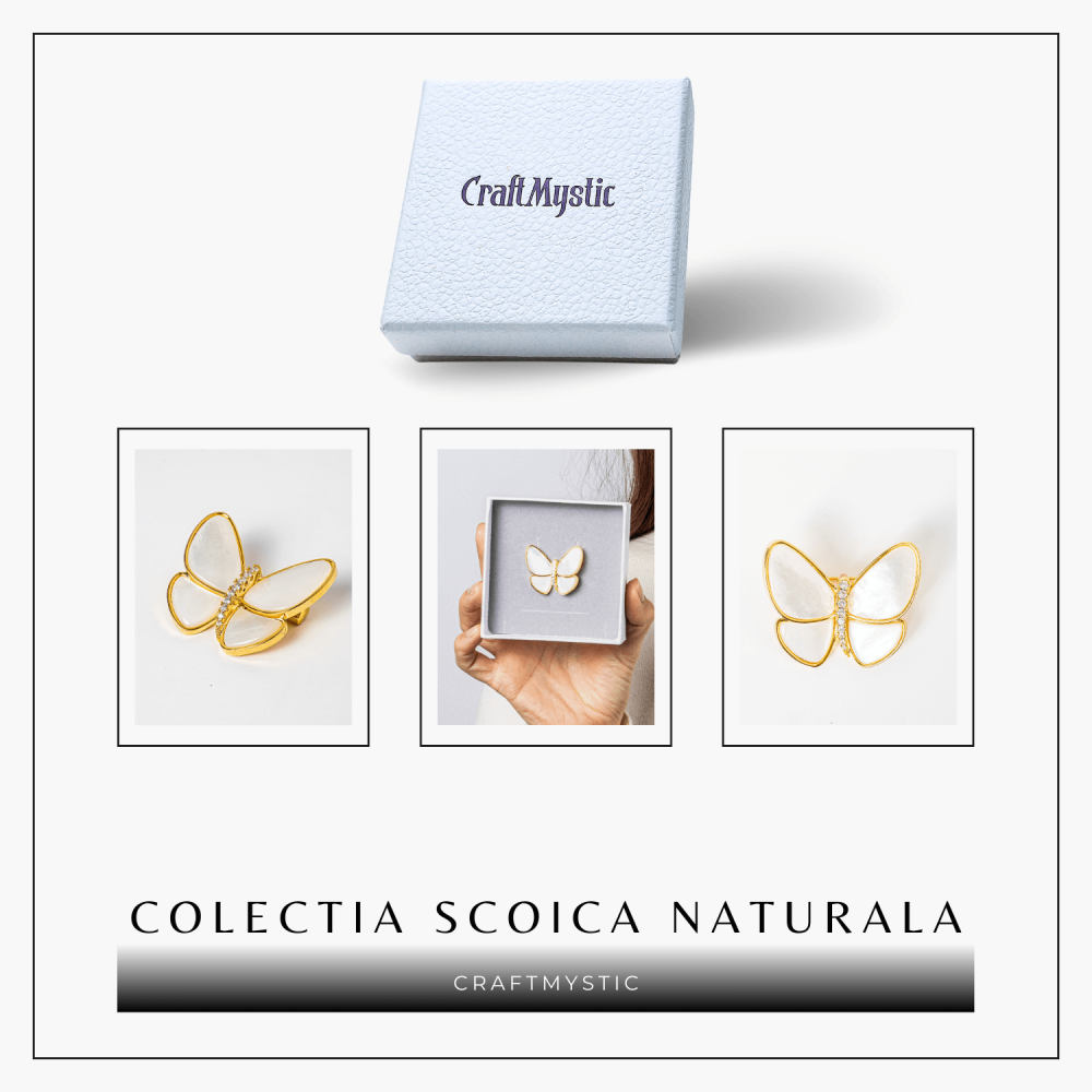 Brosa Fluturas cu Scoica Naturala - Energie Pozitiva si Rafinament [5]