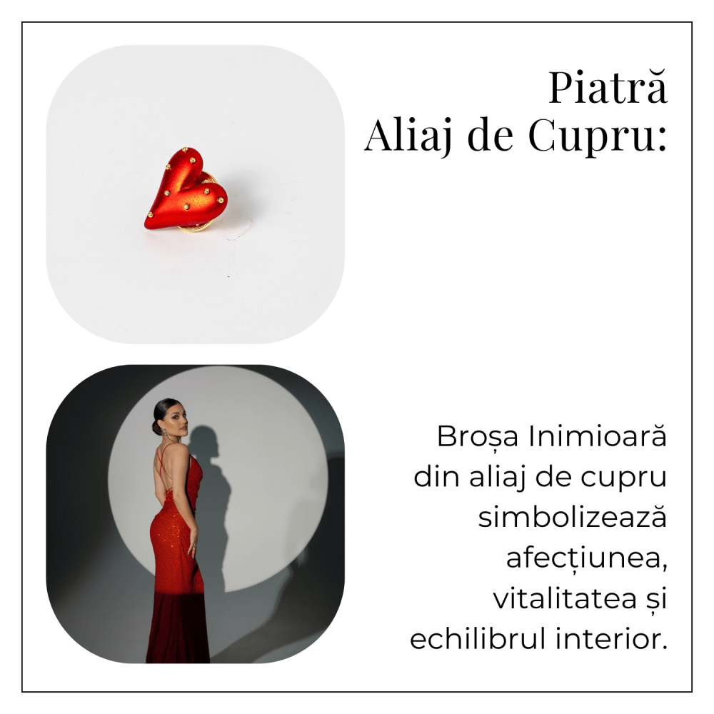 Brosa Inimioara din Aliaj de Cupru - Simbol al Afectiunii si Echilibrului [4]