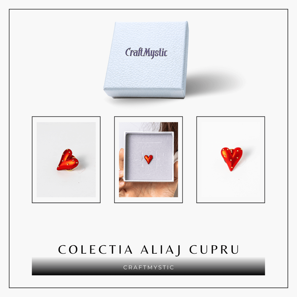 Brosa Inimioara din Aliaj de Cupru - Simbol al Afectiunii si Echilibrului [7]