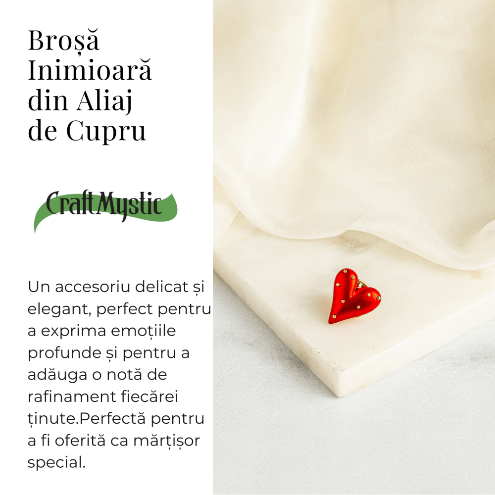 Brosa Inimioara din Aliaj de Cupru - Simbol al Afectiunii si Echilibrului [6]