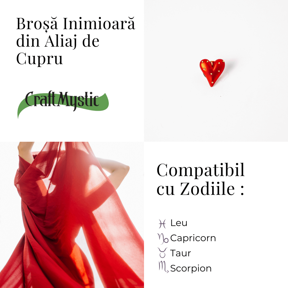 Brosa Inimioara din Aliaj de Cupru - Simbol al Afectiunii si Echilibrului [5]