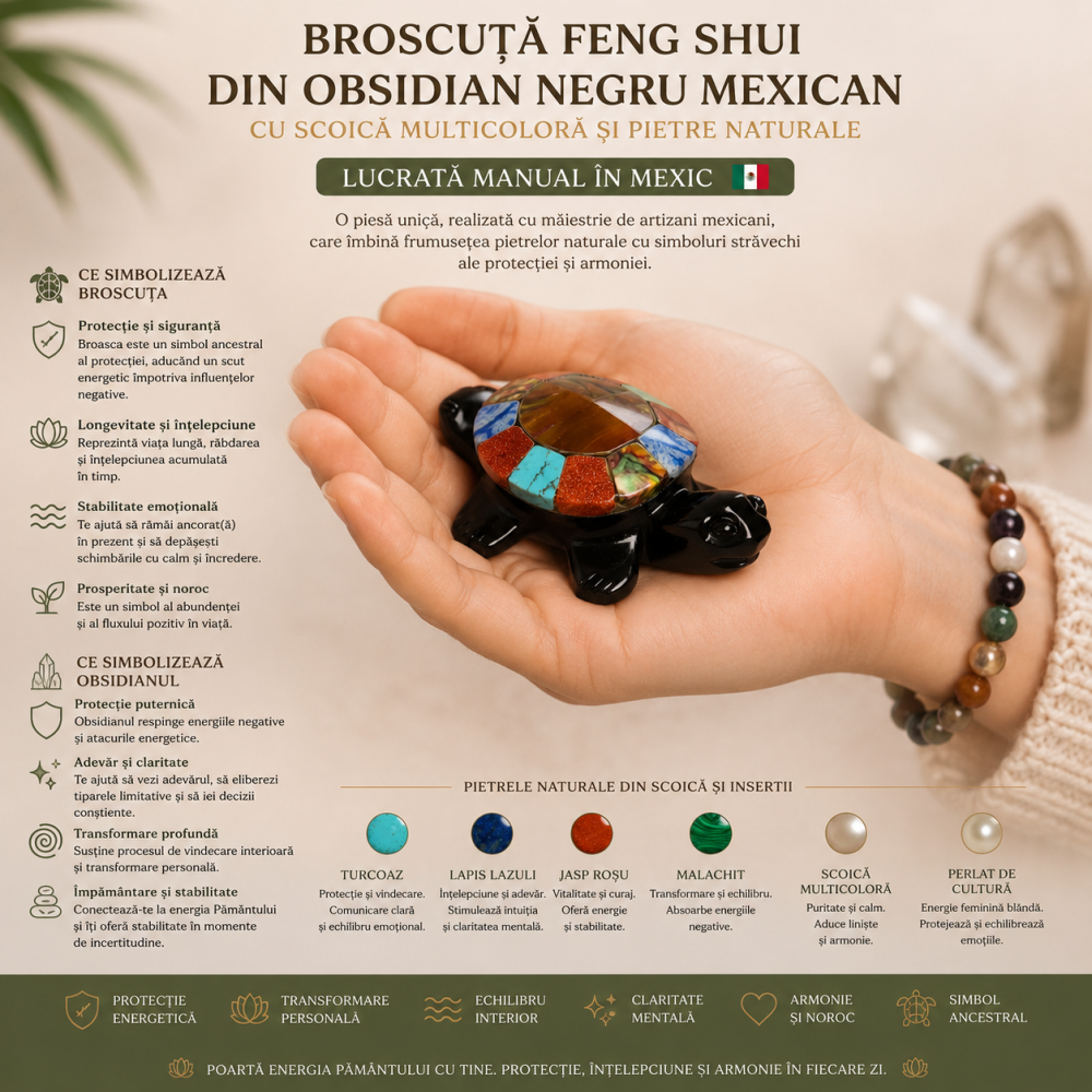 Broscuta Feng Shui din Obsidian Negru Mexican – Protectie, Stabilitate si Noroc [2]