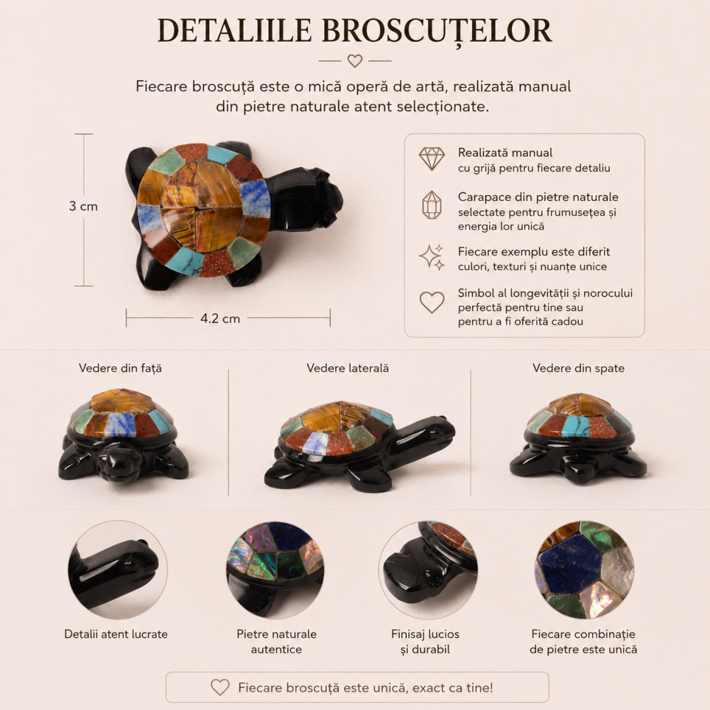 Broscuta Feng Shui din Obsidian Negru Mexican – Protectie, Stabilitate si Noroc [3]