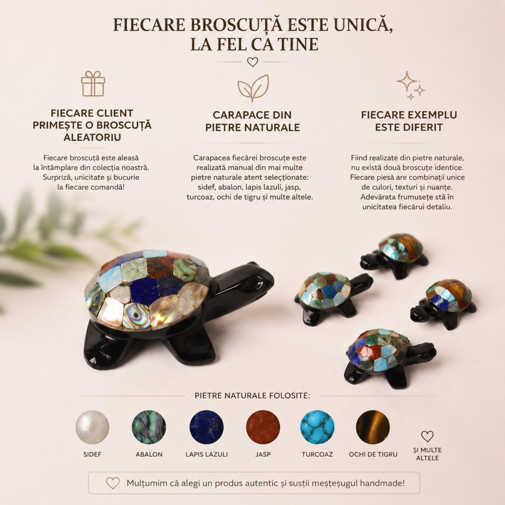 Broscuta Feng Shui din Obsidian Negru Mexican cu Pietre Naturale – Protectie si Noroc [6]