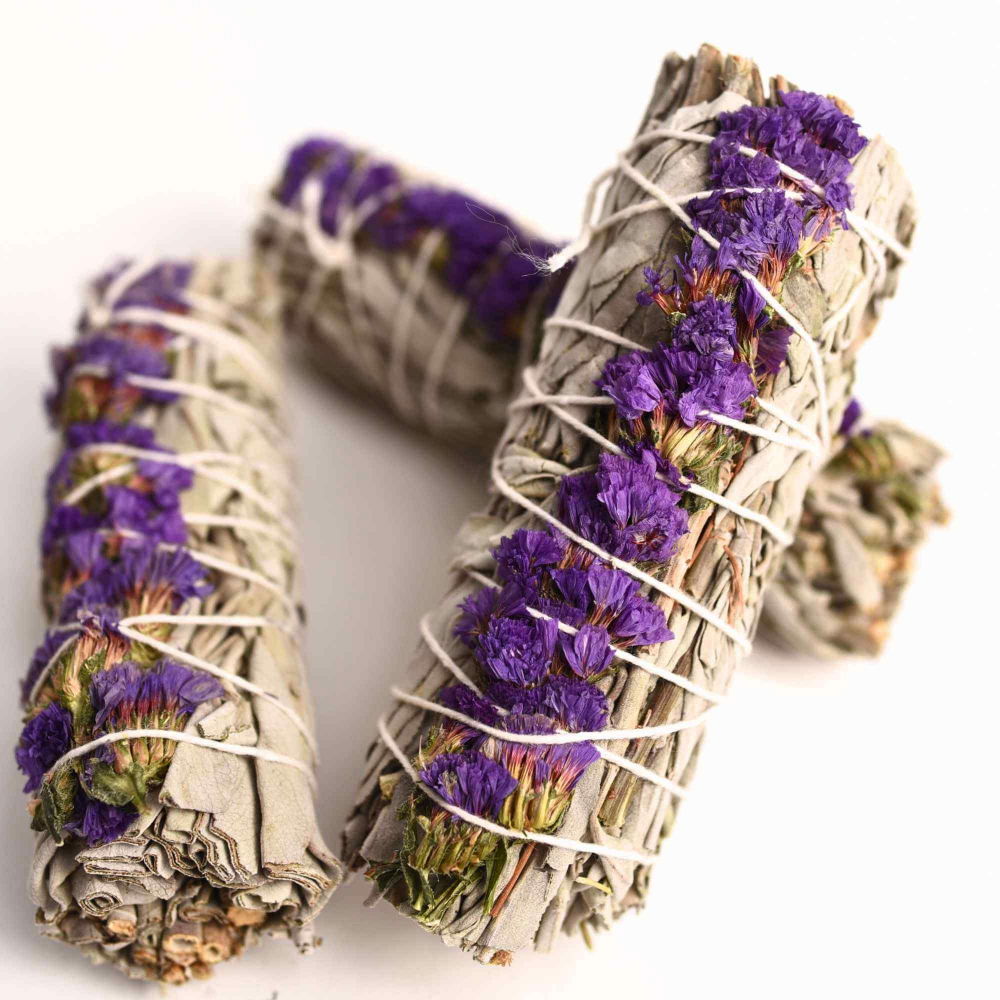 Buchet Salvie Alba California cu Grofite Mov / Sinuata - Echilibru si Claritate [2]