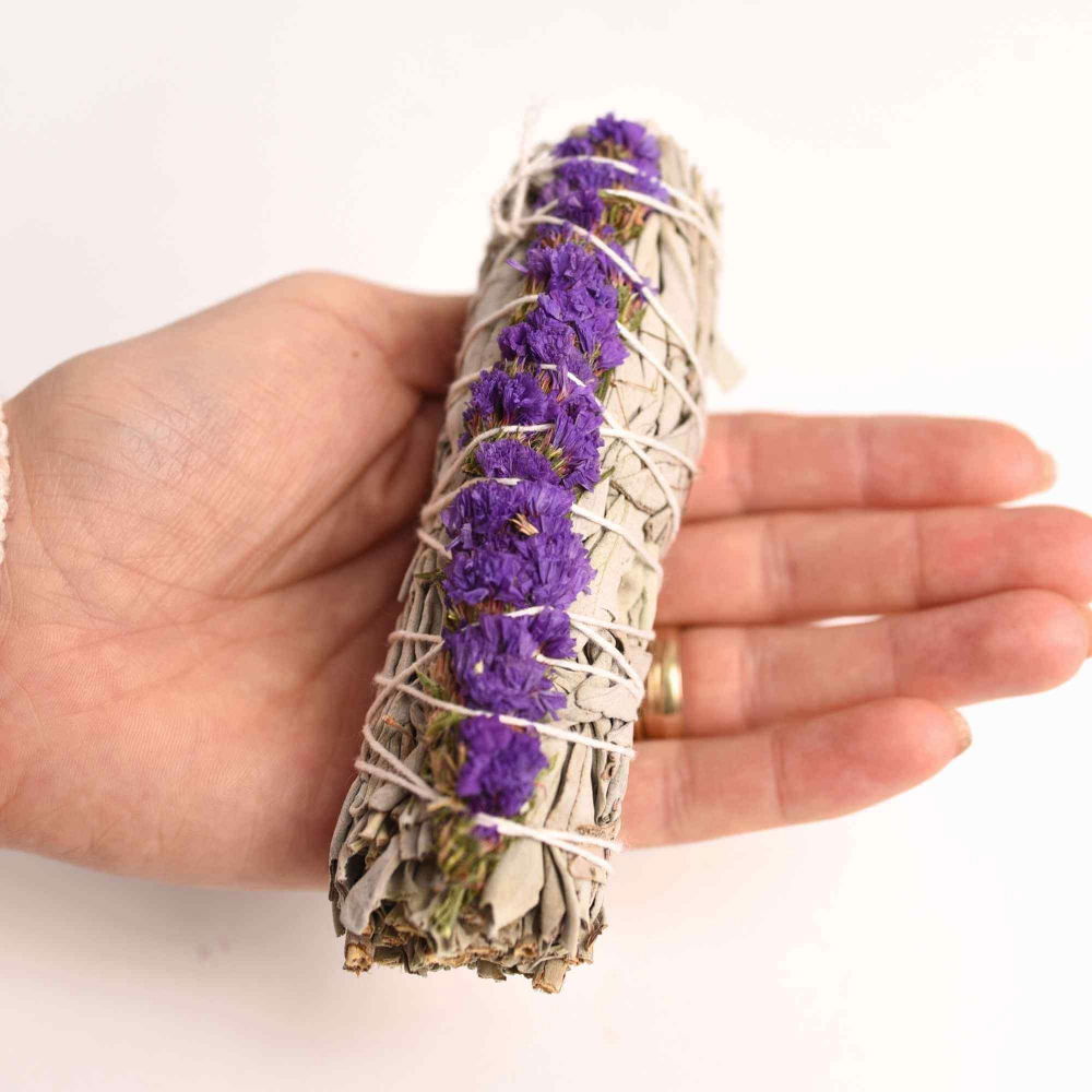 Buchet Salvie Alba California cu Grofite Mov / Sinuata - Echilibru si Claritate [5]