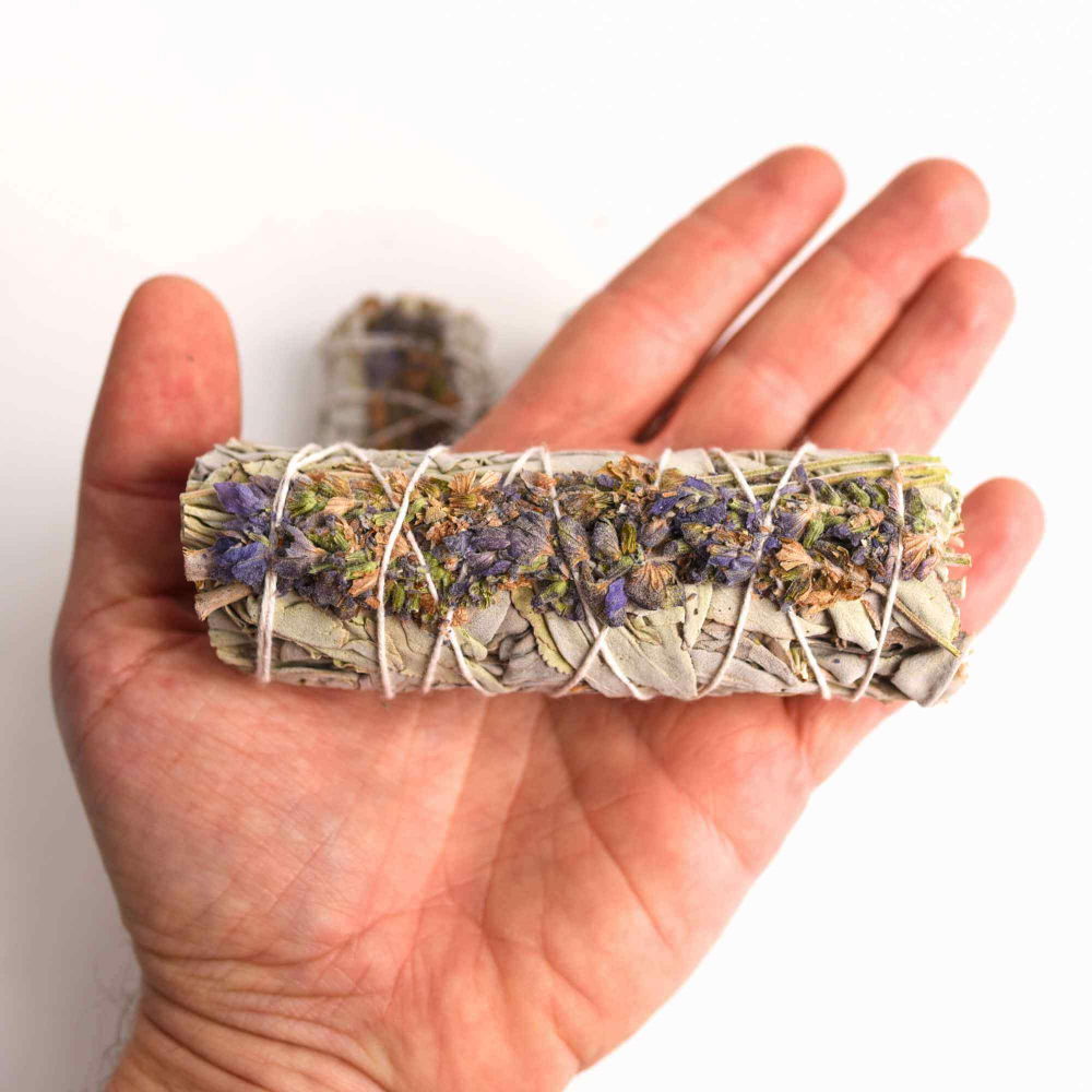 Buchet Salvie Alba California cu Lavanda 10-11 cm- Pacea si Purificarea [2]