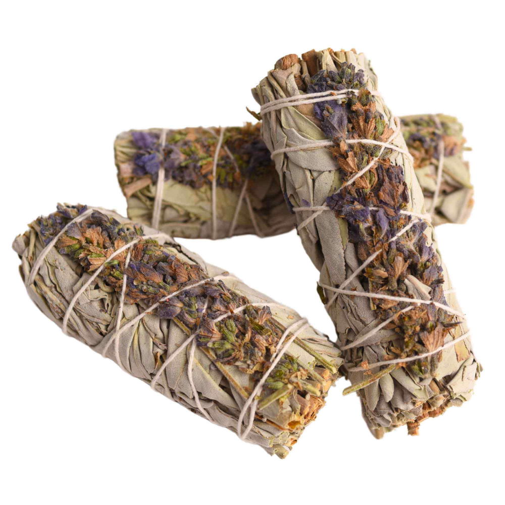 Buchet Salvie Alba California cu Lavanda 10-11 cm- Pacea si Purificarea [6]