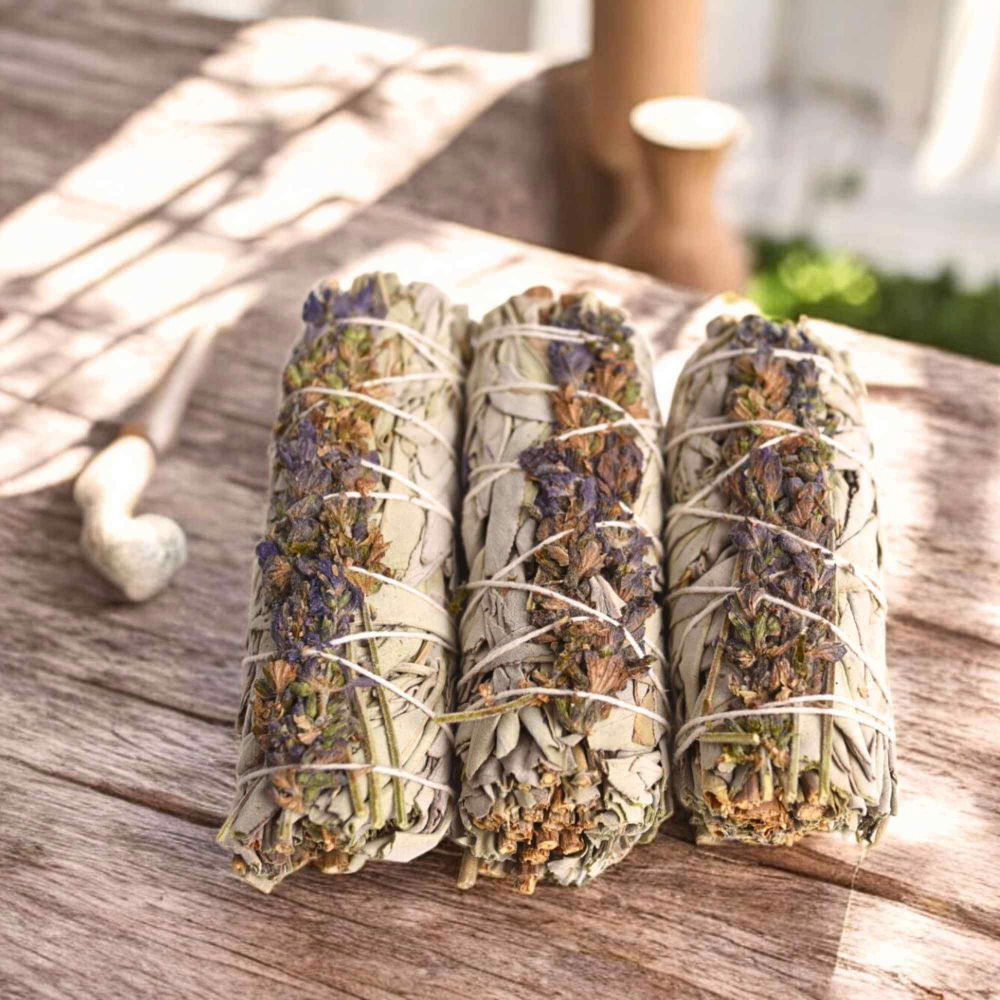 Buchet Salvie Alba California cu Lavanda 10-11 cm- Pacea si Purificarea [5]