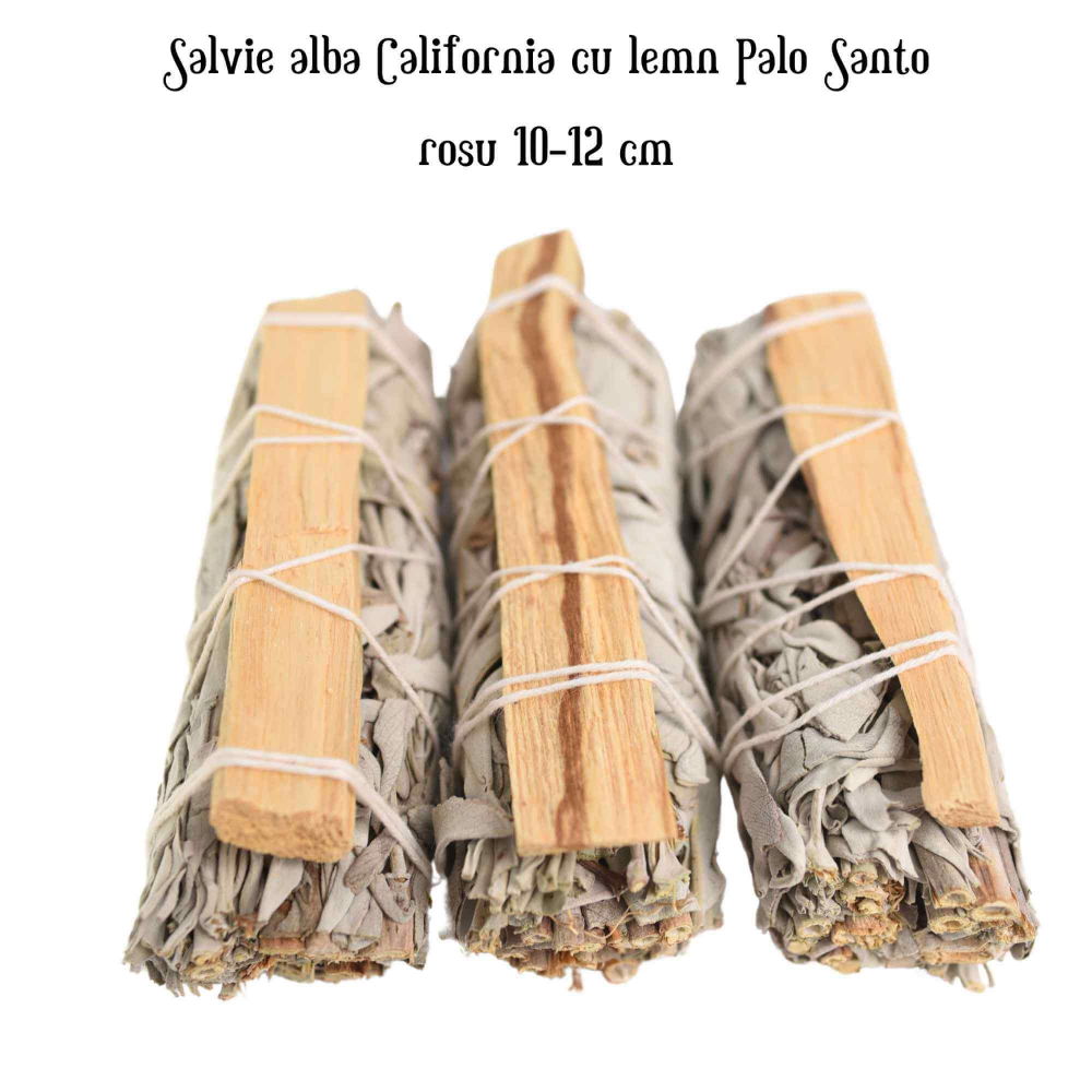 Buchet Salvie Alba California cu lemn Palo Santo – Purificare si Energie Pozitiva [4]
