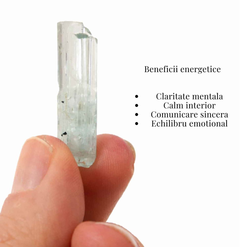 Specimen natural de Acvamarin din Afganistan – cristal al claritatii si calmului interior [4]